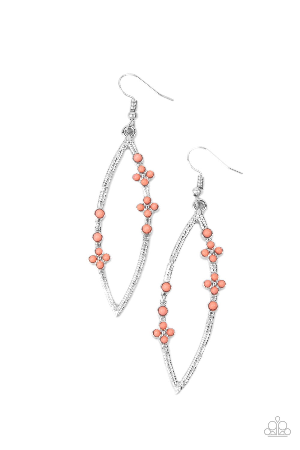 Flowery Finesse - Orange Paparazzi Earrings