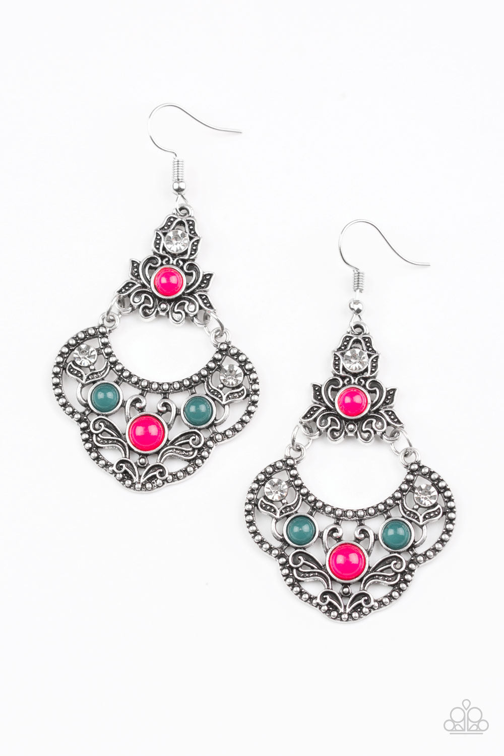 Garden State Glow - Multi-Paparazzi Earrings (PZ-1174)
