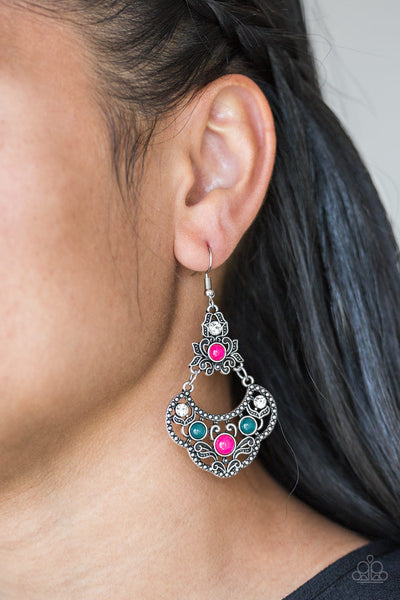 Garden State Glow - Multi-Paparazzi Earrings (#1174)