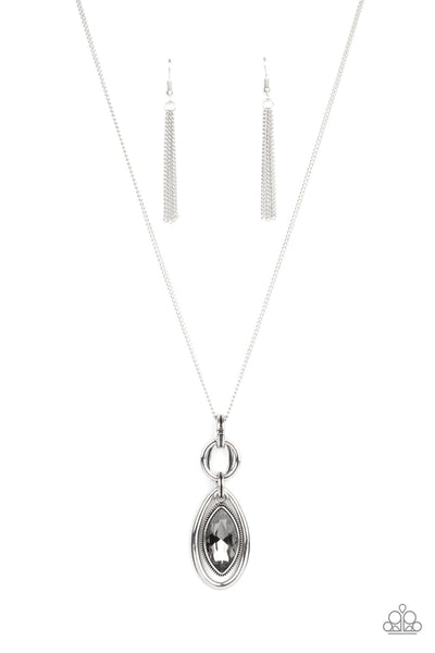 Glamorously Glaring - Silver Paparazzi Necklace