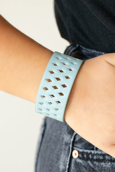 Glamp Champ - Blue Paparazzi Wrap Bracelet