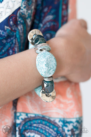 Paparazzi Bracelet - Glaze of Glory - Blue