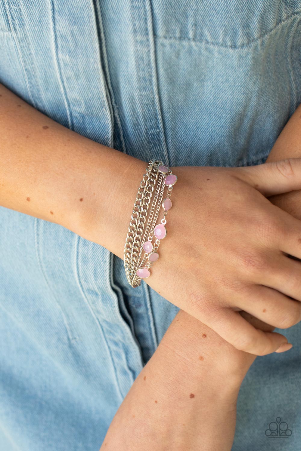 Glossy Goddess - Pink Paparazzi Bracelet (PZ-3687)