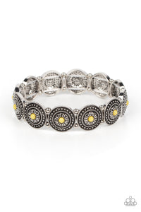 Granada Garden Party - Yellow Paparazzi Bracelet (#4877)