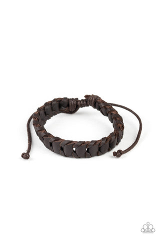 Paparazzi Urban Bracelet - Grit and Grease - Brown (PZ-3776)