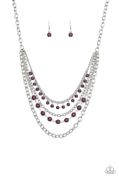 Ground Forces - Purple Paparazzi Necklace (#084)