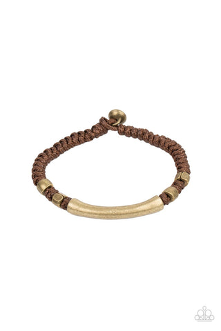 Grounded in Grit - Brown Paparazzi Urban Bracelet