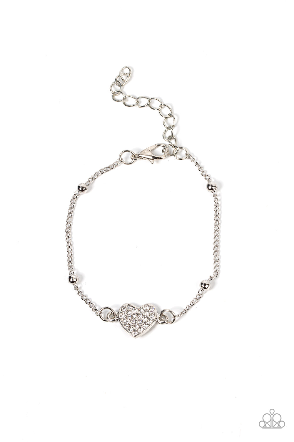 Heartachingly Adorable - White Paparazzi Bracelet (#4664)
