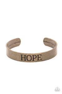 Hope Makes The World Go Round - Brass Paparazzi Bracelet (#4206)