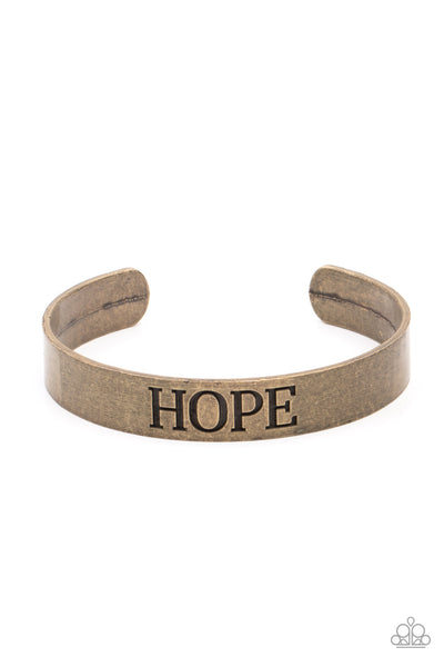 Hope Makes The World Go Round - Brass Paparazzi Bracelet (#4206)