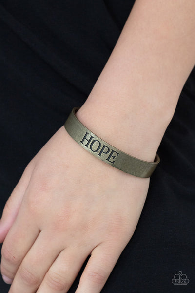 Hope Makes The World Go Round - Brass Paparazzi Bracelet (#4206)