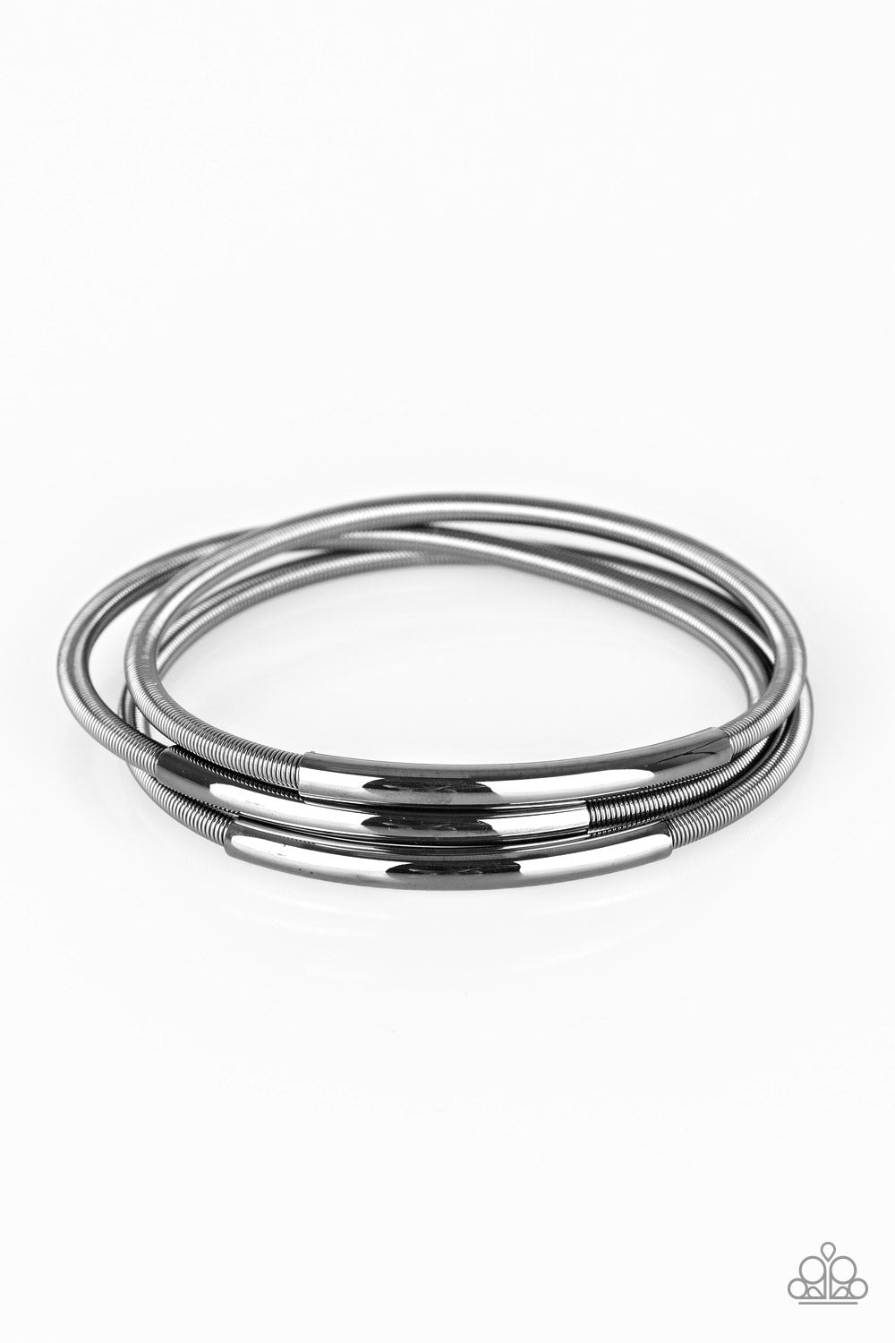Its A Stretch - Black-Paparazzi Bracelet (#690)