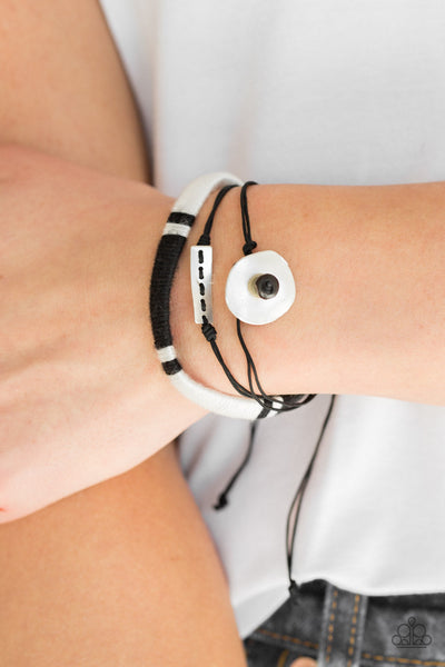 Jetsetter Journey - Black-Paparazzi Bracelet (#1567)