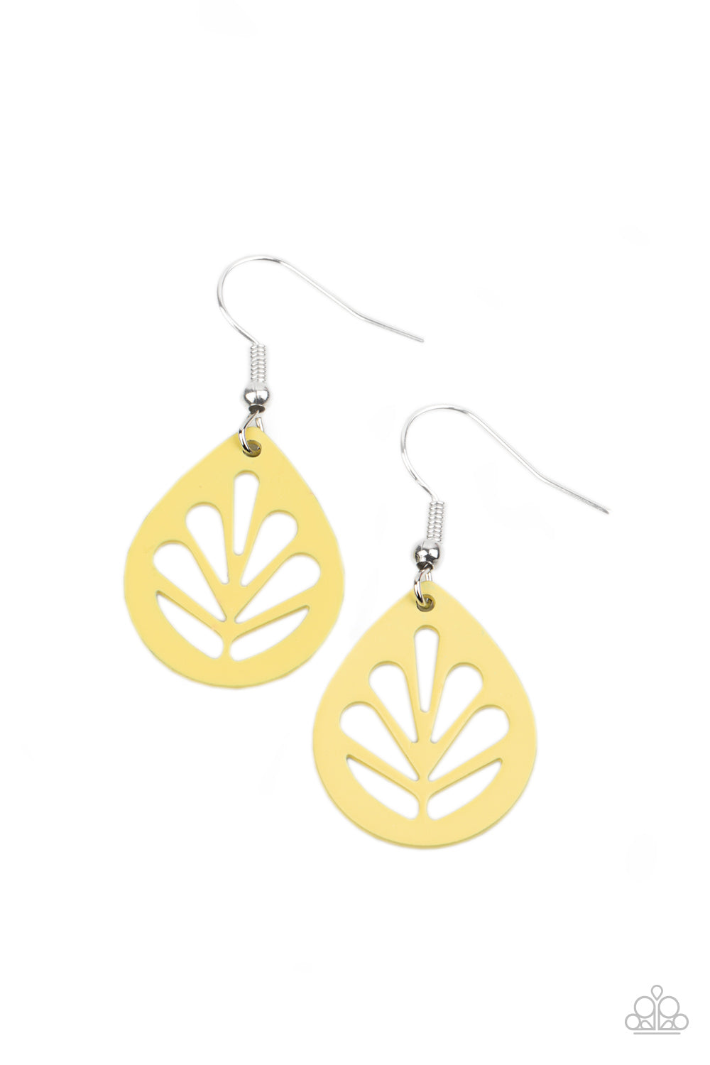LEAF Yourself Wide Open - Yellow Paparazzi Earrings