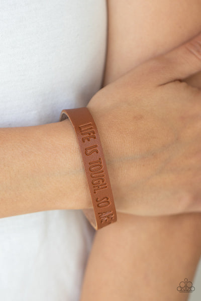 Life is Tough - Brown Paparazzi Bracelet (W203)