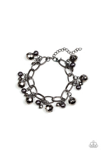 Make Do In Malibu - Black/Gun Metal  Paparazzi Bracelet