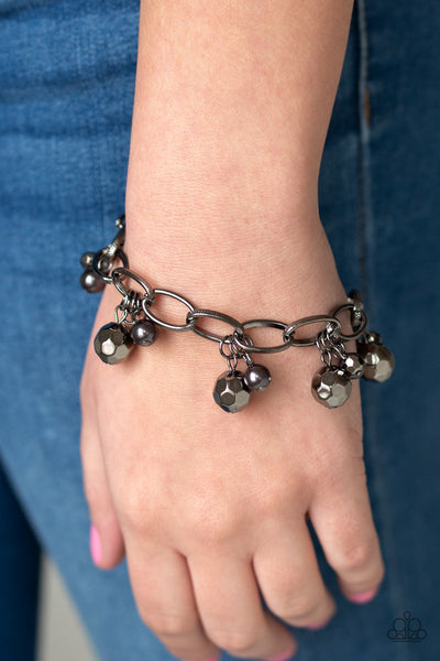 Make Do In Malibu - Black/Gun Metal  Paparazzi Bracelet