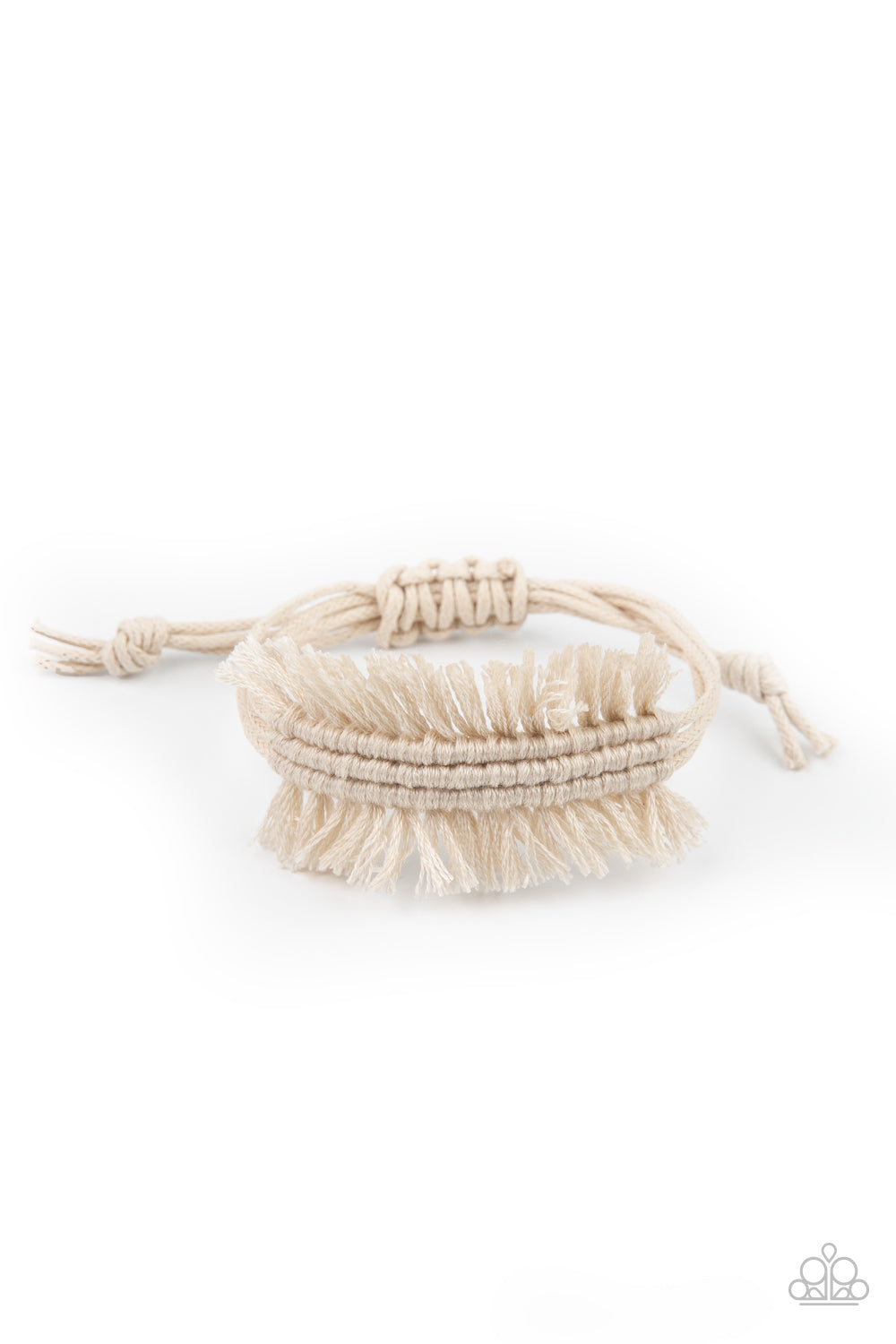 Make Yourself at HOMESPUN - White Paparazzi Urban Bracelet (#2138)