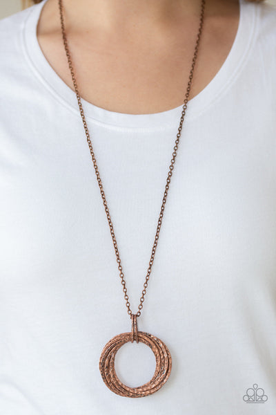 Metal Marathon - Copper Paparazzi Necklace (#4263)