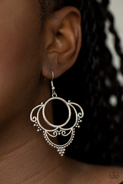 Metallic Macrame - Silver Paparazzi Earring