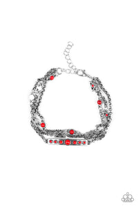 Paparazzi Bracelet - No Means NOMAD - Red (#316)