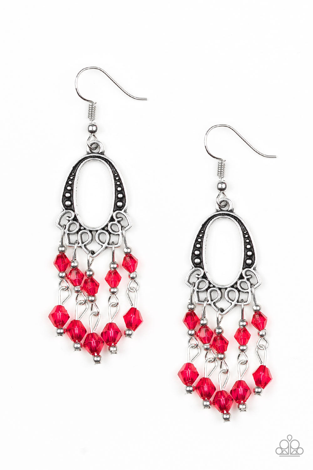 Paparazzi Earrings - Not The Only Fish In The Sea - Red (#282)