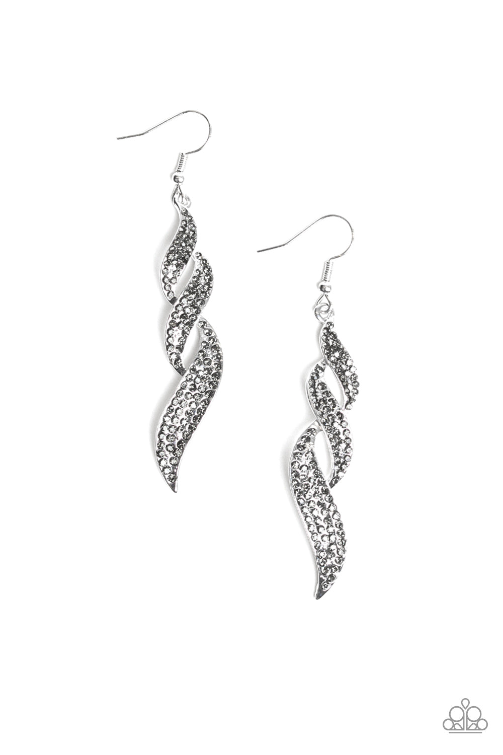 Paparazzi Earrings - On Fire - Silver (#1795)