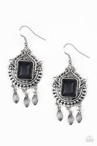 Paparazzi Earrings - Open Pastures - Black (#786)