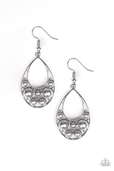 Paparazzi Earrings - Pearl Pop - Silver