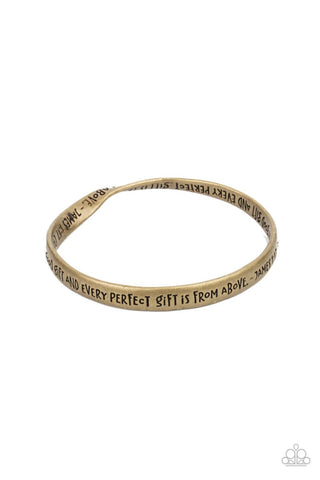 Perfect Present - Brass Paparazzi Bracelet (#4163)