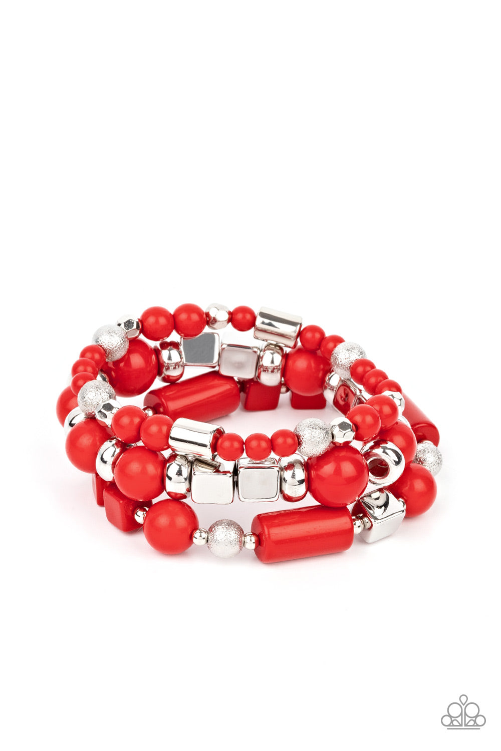 Perfectly Prismatic - Red Paparazzi Bracelet