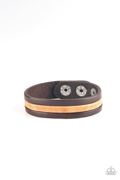 Paparazzi Urban Bracelet - Plain View - Brown (UB114)