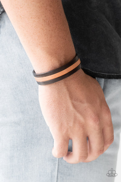 Paparazzi Urban Bracelet - Plain View - Brown (UB114)