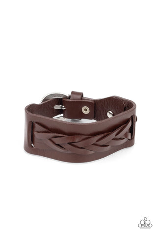 Practical Pioneer - Brown Paparazzi Men's Urban Bracelet Convention 2021