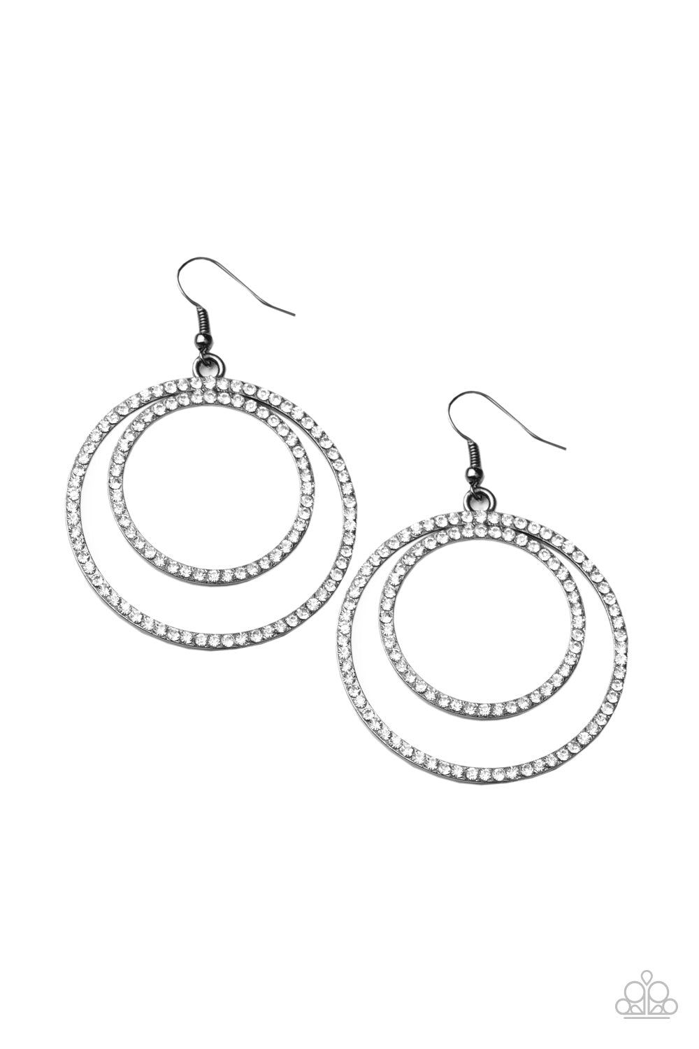 Radiating Refinement - Black Paparazzi Earrings