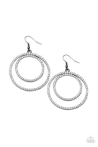 Radiating Refinement - Black Paparazzi Earrings