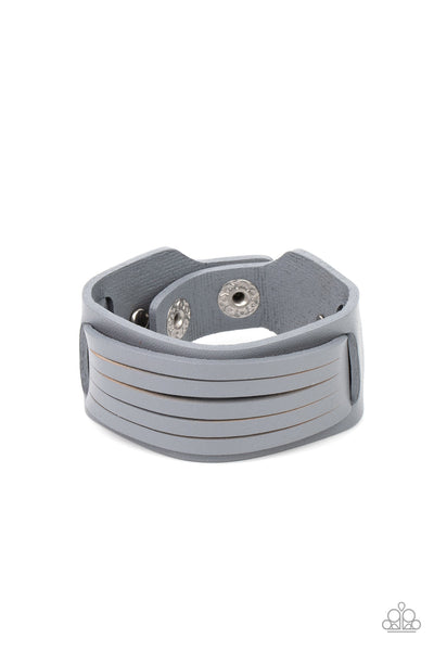 Ride In Style - Silver Paparazzi Urban Wrap Bracelet