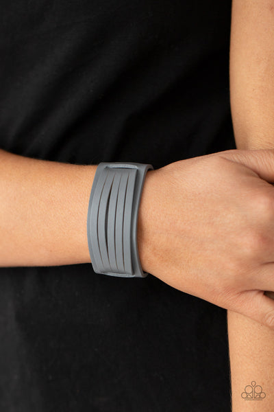 Ride In Style - Silver Paparazzi Urban Wrap Bracelet