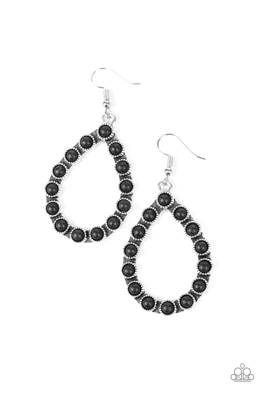 Paparazzi Earrings - Sagebrush Sunsets - Black (#1372)