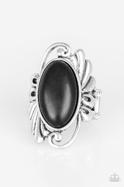 Paparazzi Thick Flex Back Ring - Sedona Sunset - Black (R070)