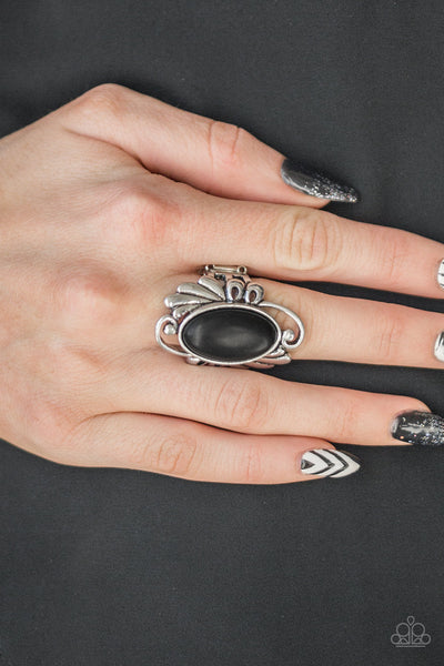 Paparazzi Thick Flex Back Ring - Sedona Sunset - Black (R070)