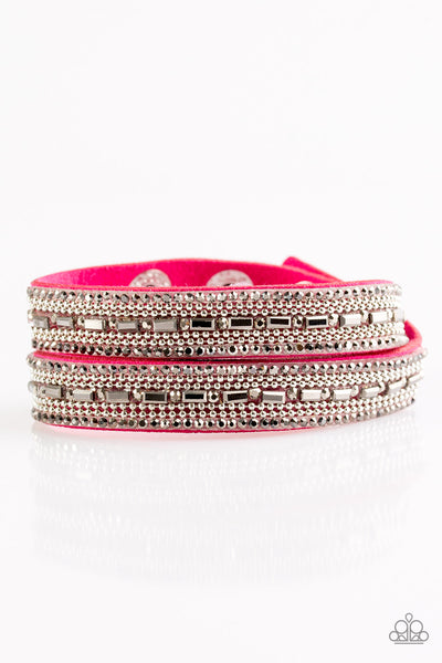 Paparazzi Wrap Bracelet - Shimmer and Sass - Pink