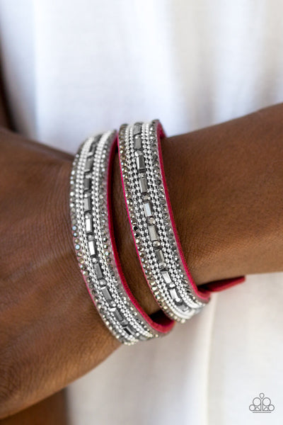 Paparazzi Wrap Bracelet - Shimmer and Sass - Pink