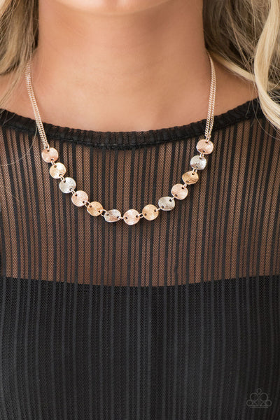 Simple Sheen - Rose Gold Paparazzi Necklace