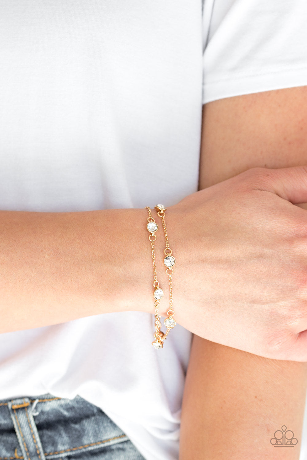 Paparazzi Bracelet - Spotlight Starlight - Gold (#1796)