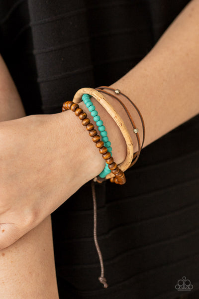 STACK To Basics - Blue Paparazzi Bracelet