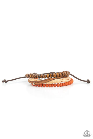 STACK To Basics - Orange Paparazzi Urban Bracelet