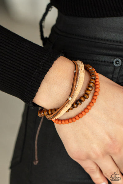 STACK To Basics - Orange Paparazzi Urban Bracelet