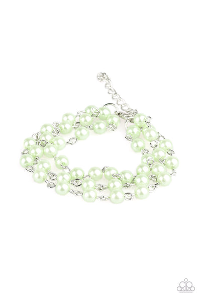 Paparazzi Clasp Bracelet - Stage Name - Green (#008)