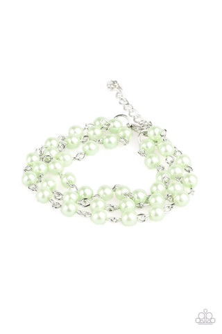 Paparazzi Clasp Bracelet - Stage Name - Green (#008)